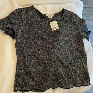 UO Lettuce detail shimmer crop top